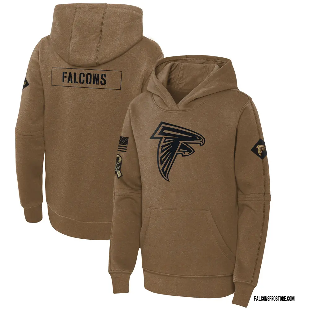 Youth Atlanta Falcons Brown 2023 Salute to Service Club Fleece Pullover Hoodie